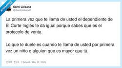 Enlace a Cuando un niño te llama «usted» y de repente te entran ganas de pedir cita en el traumatólogo, por @SantiLiebanaR