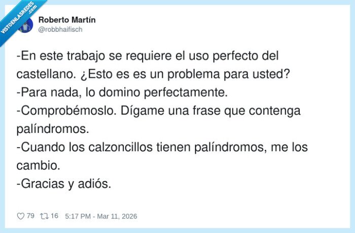 palindromo,castellano,entrevista,trabajo,cambio