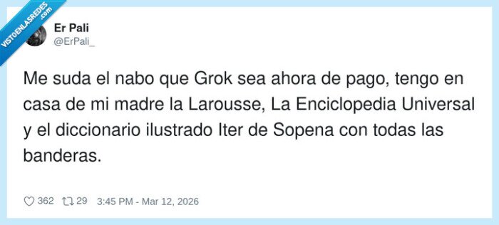 1719785 - ¿Grok de pago? Tranquilos, tengo todas las enciclopedias, por @ErPali_