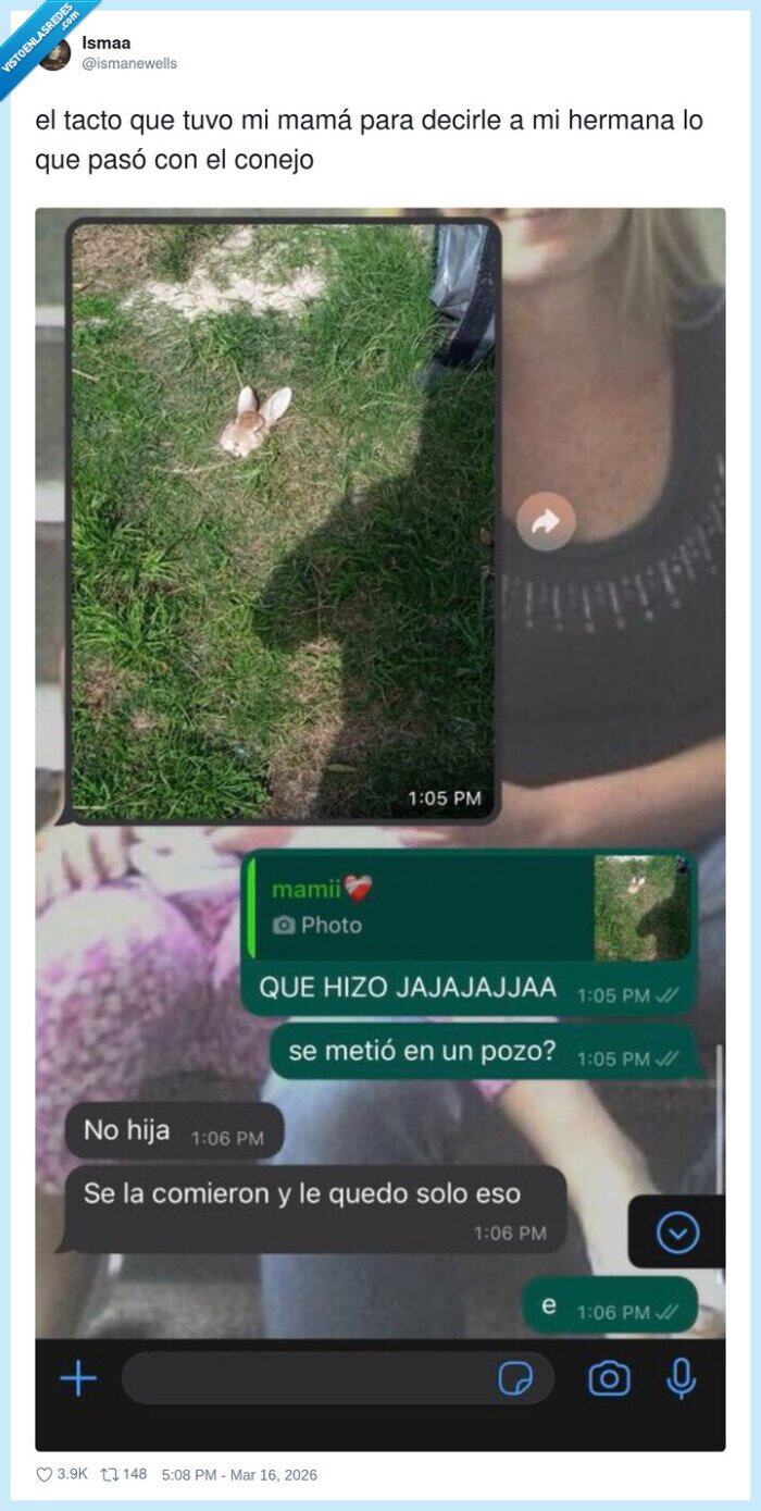 1720144 - Mi madre: tacto 0, sinceridad 100, por @ismanewells