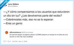 Enlace a Un día sin luz y encima nos lo financiáis: servicio completo, por @LarryWalters_