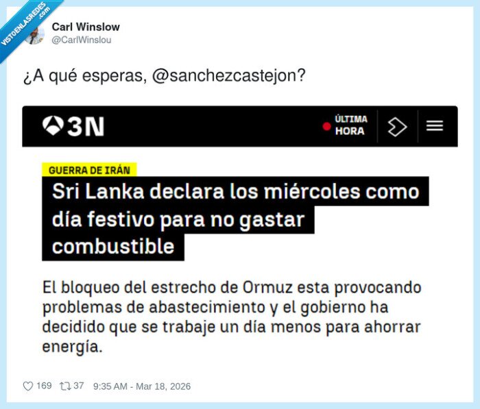 SriLanka,festivo,combustible,mi&eacute;rcoles,gobierno
