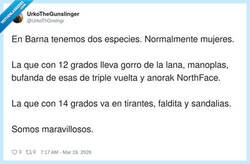Enlace a En Barcelona no hay entretiempo: o vas de expedición al Everest o de after en la playa, por @UrkoThGnslngr