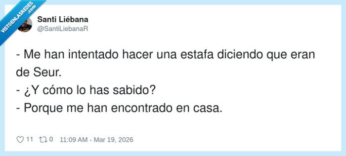 estafa,Seur,paquetes,reparto,casa