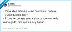 Enlace a Mi padre a las 3: cuentacuentos freelance, por @NOROBESPIERRE