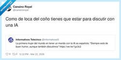 Enlace a Imagínate pelearte con una IA y que encima tenga más razón que tú, por @cansinoroyal