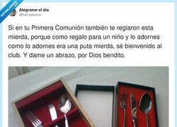 Enlace a Mi Primera Comunión: me dieron cubiertos como si a los 9 años ya estuviera pagando hipoteca, por @harryelsocio