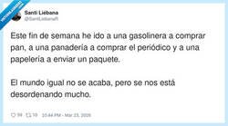 Enlace a Estoy a dos recados más de pagar el alquiler en la pescadería, por @SantiLiebanaR