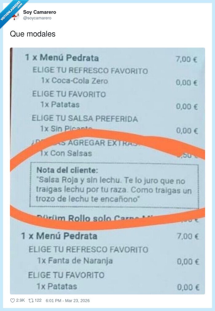 lechuga,pedido,restaurante,amenaza,modales