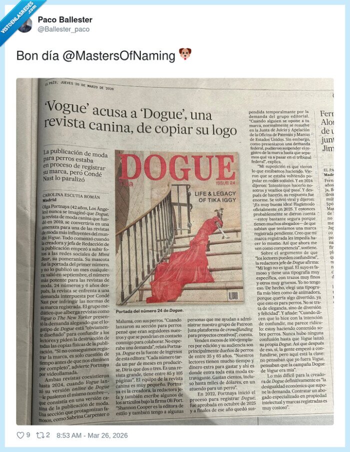 Vogue,Dogue,denuncia,logo,perros