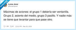 Enlace a Y luego aterrizas y aplauden los del grupo 7: los que se levantan antes de que pare el avión, por @lucasmjerez