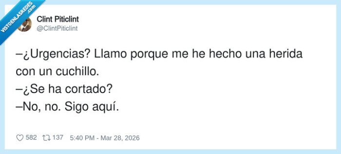 urgencias,cuchillo,malentendido,llamadas,cortes