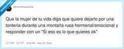 Enlace a Yo respondiendo con el modo NPC: “si eso es lo que quieres, ok”… y ella reiniciando la discusión en dificultad pesadilla, por @hombrequeanda