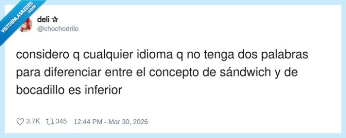 s&aacute;ndwich,bocadillo,lengua,diferencia,idioma