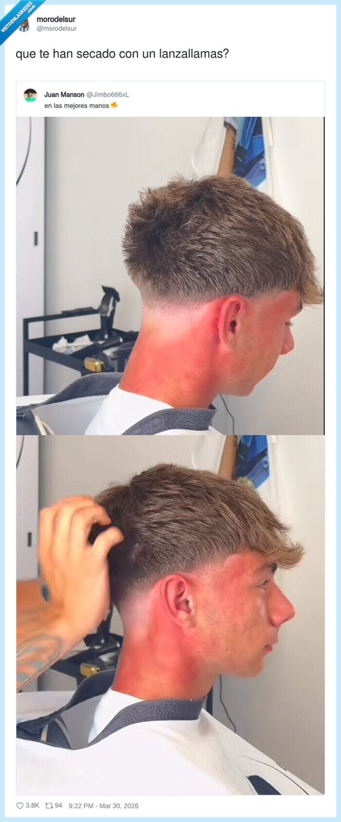 peluqueria,degradado,quemadura,lanzallamas,barbero