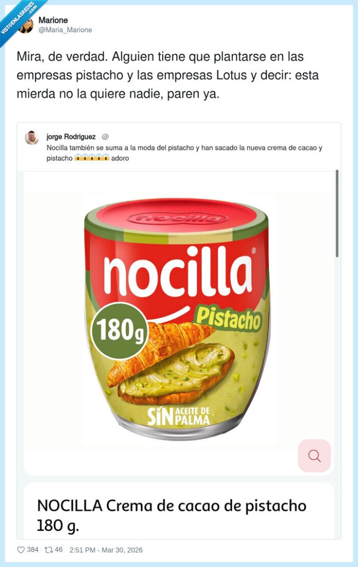 pistacho,nocilla,crema,sabor,tendencia