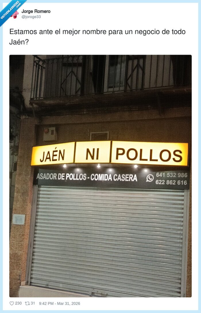 Ja&eacute;n,asador,r&oacute;tulo,pollos,negocio