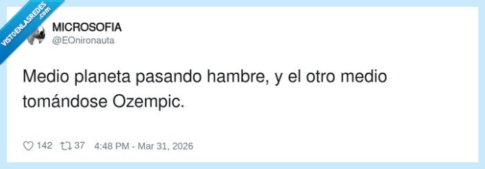 hambre,Ozempic,desigualdad,salud,mundo