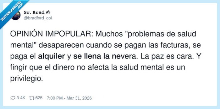 saludmental,paz,dinero,privilegio,facturas