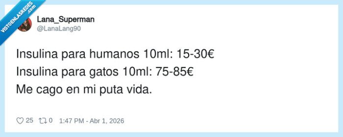 insulina,gatos,precios,comparaci&oacute;n,econom&iacute;a