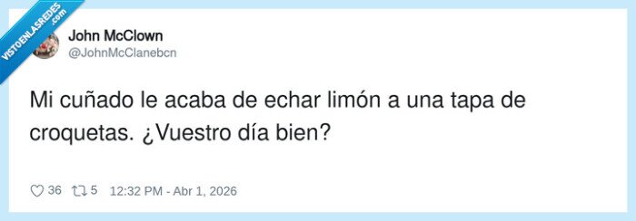 cu&ntilde;ados,croquetas,lim&oacute;n,tapas,drama