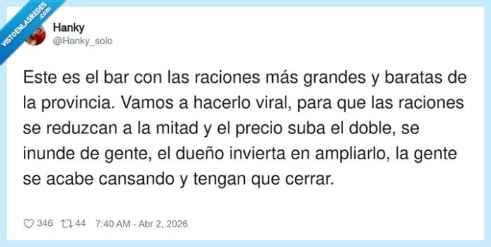 bares,raciones,precios,turismo,gentrificaci&oacute;n