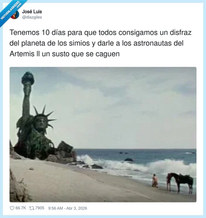 Artemis,disfraz,simios,planeta,susto