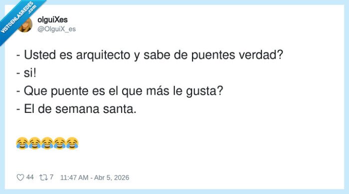 arquitecto,puente,semanasanta,vacaciones,chiste