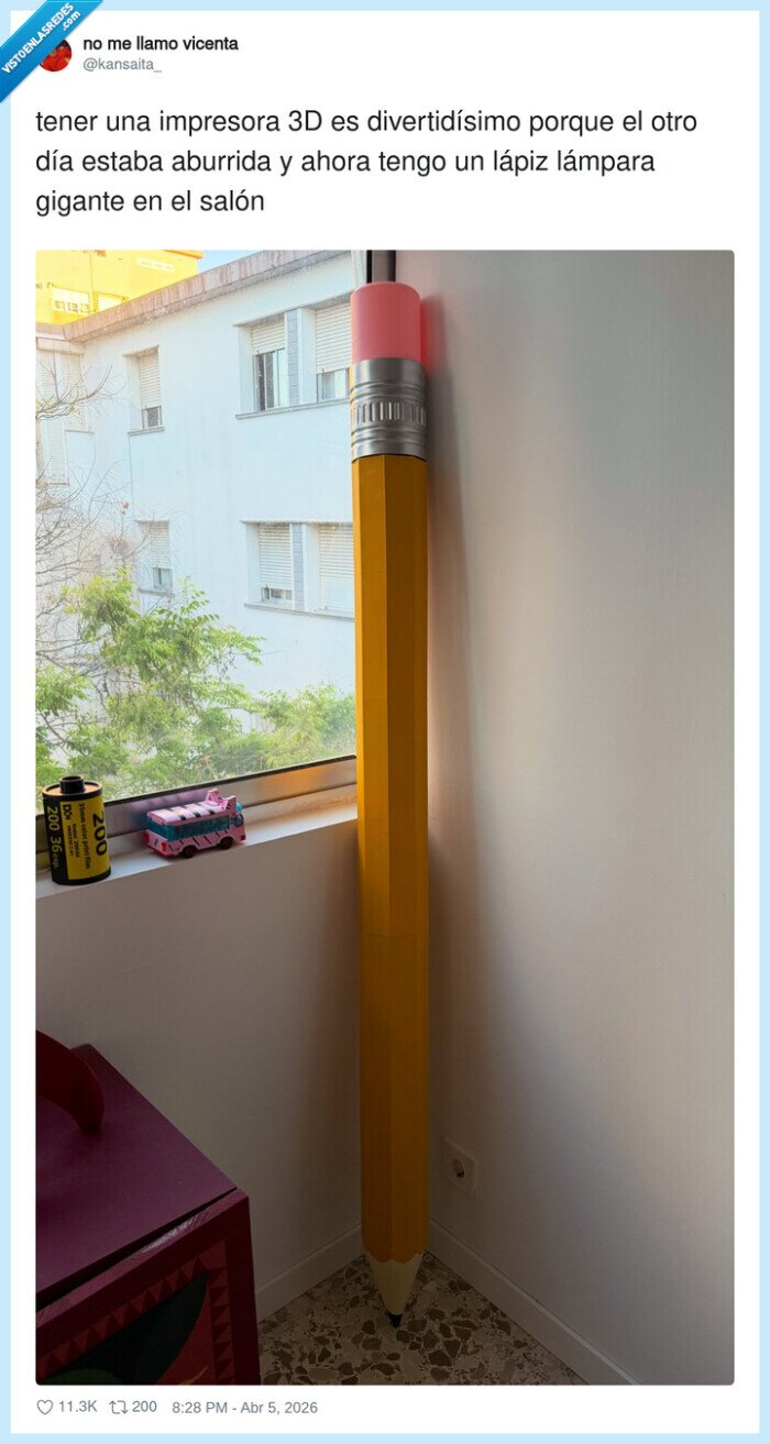impresora3D,lapiz,decoracion,aburrimiento,salon