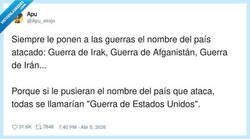 Enlace a Qué casualidad que nunca exista la “Guerra de Estados Unidos”, por @Apu_elrojo