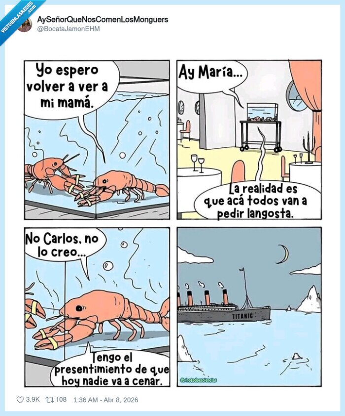 restaurante,langosta,titanic,cena,presagio