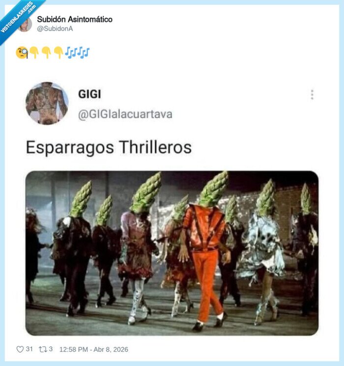 esparragos,thriller,mercadona,baile,photoshop