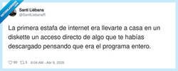 Enlace a Te lo paso en un disquete y me lo grabas, por @SantiLiebanaR