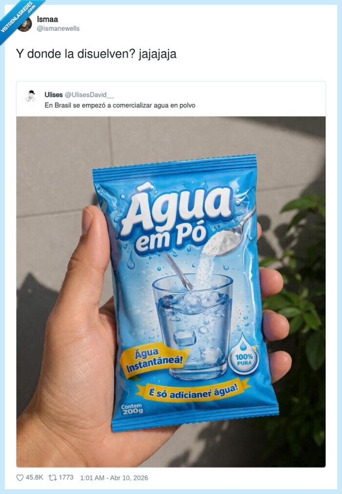 aguaenpolvo,brasil,productoabsurdo,instantaneo,comercializacion