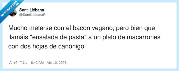 macarrones,can&oacute;nigo,ensalada,llam&aacute;is,vegano,meterse