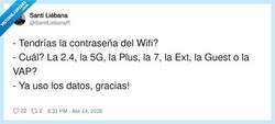 Enlace a Pedir la clave del wifi y que te ofrezcan el menú degustación de routers, por @SantiLiebanaR