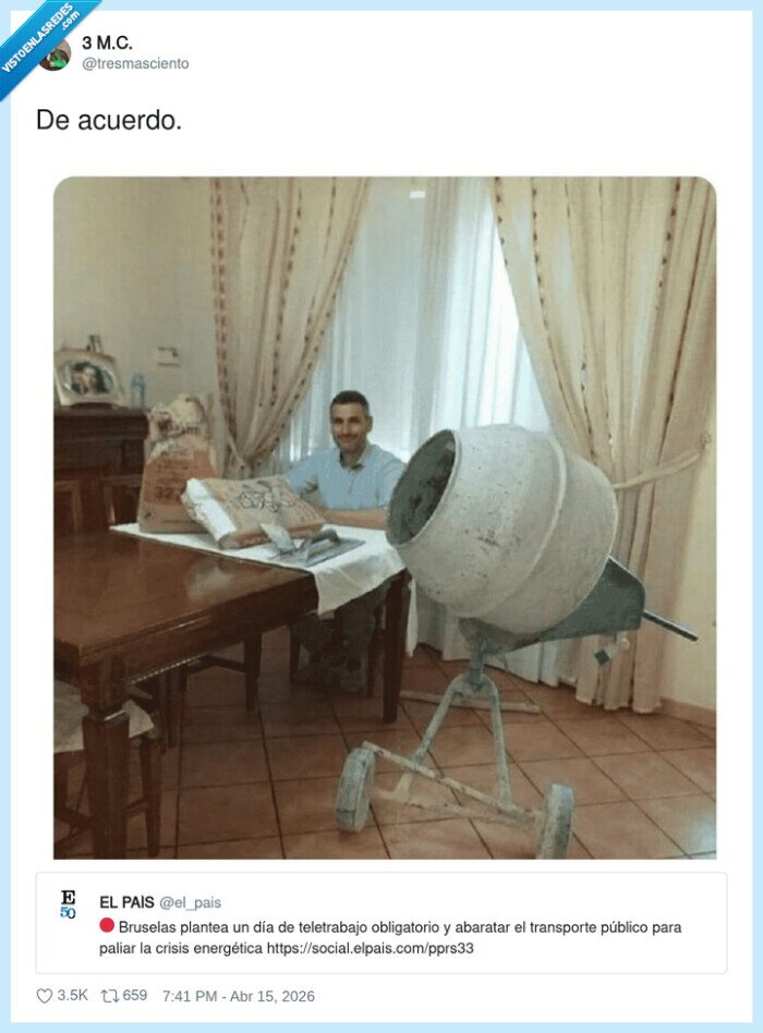 teletrabajo,Bruselas,energ&iacute;a,crisis,cementera