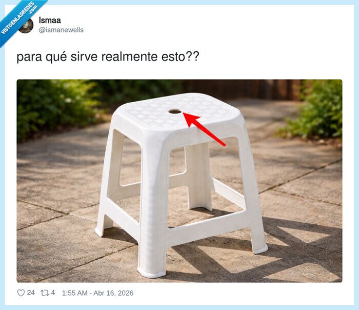 taburete,agujero,duda,funcion,curiosidad