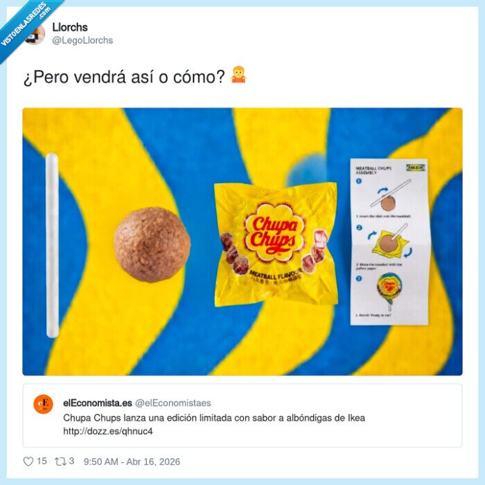 ChupaChups,alb&oacute;ndigas,edici&oacute;nlimitada,Ikea,sabor