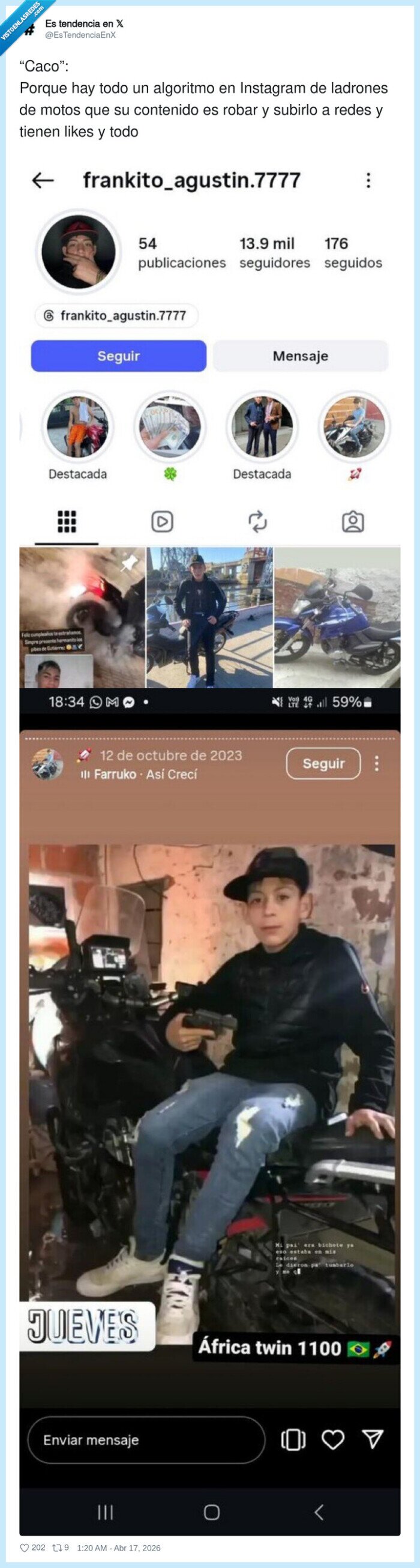 motos,robos,redes,algoritmo,tendencia