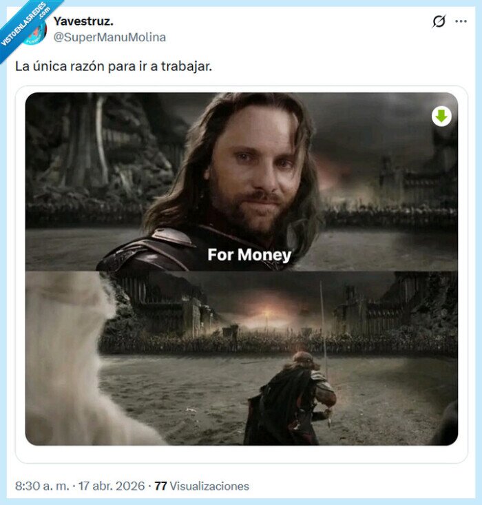 trabajar,raz&oacute;n,el se&ntilde;or de los anillos,aragorn