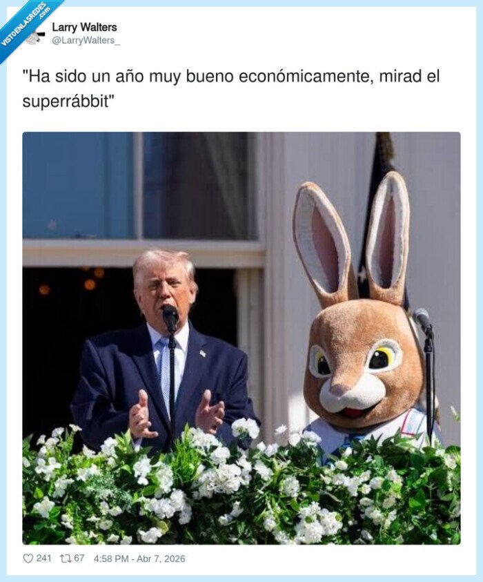 econom&iacute;a,conejo,pol&iacute;tica,discurso,disfraz,trump,superavit