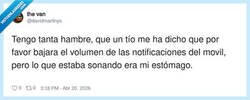 Enlace a No es el móvil: es mi estómago en modo discoteca, por @davidmartinyo