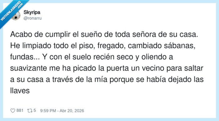 limpieza,vecino,llaves,casa,sue&ntilde;o