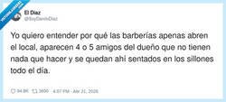Enlace a Las barberías son el único coworking donde nadie trabaja y aún así hay que pedir cita, por @SoyDaniloDiaz