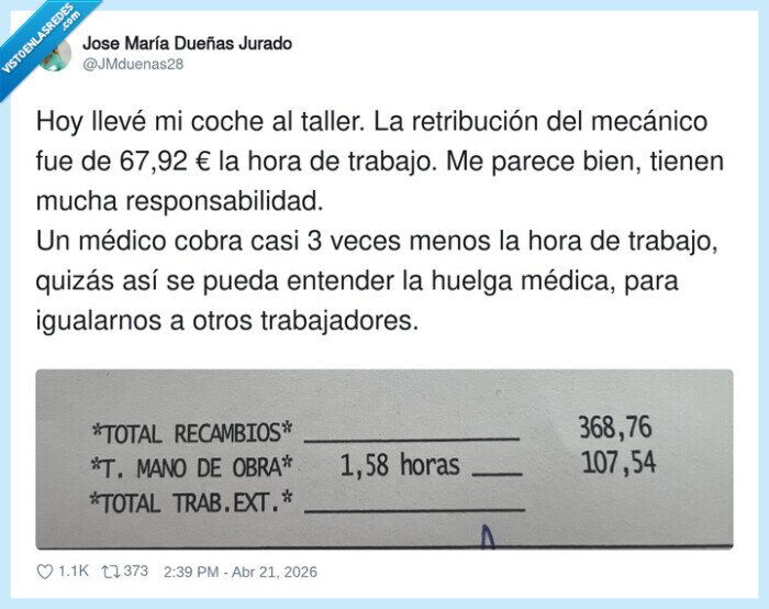 taller,factura,mec&aacute;nico,m&eacute;dicos,huelga