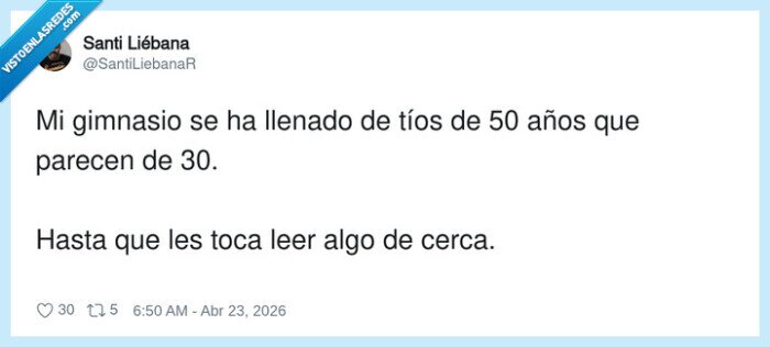 gimnasio,edad,presbicia,lectura,fitness