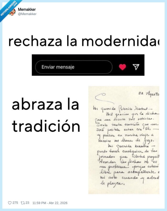 tradici&oacute;n,instagram,carta,modernidad,mensajes
