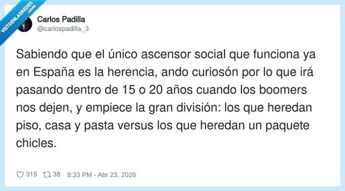 herencia,ascensor,boomers,divisi&oacute;n,espa&ntilde;a