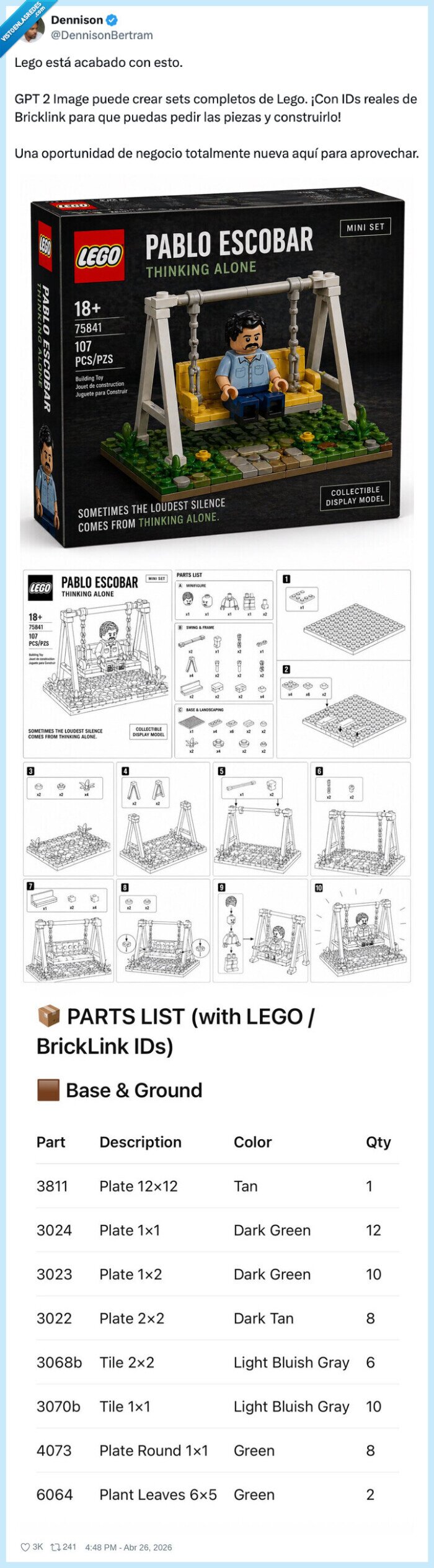 Lego,PabloEscobar,Set,Construcci&oacute;n
